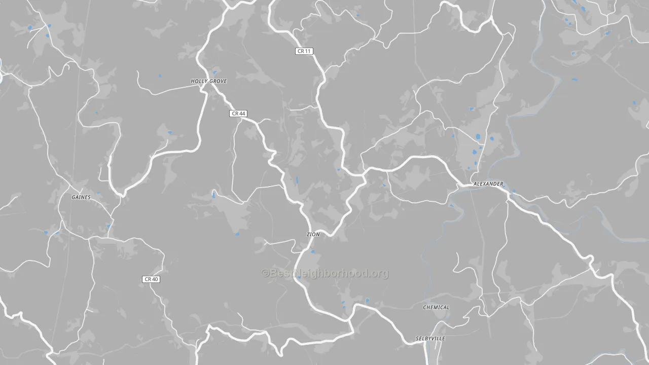 Transit Grade map of Zion, WV