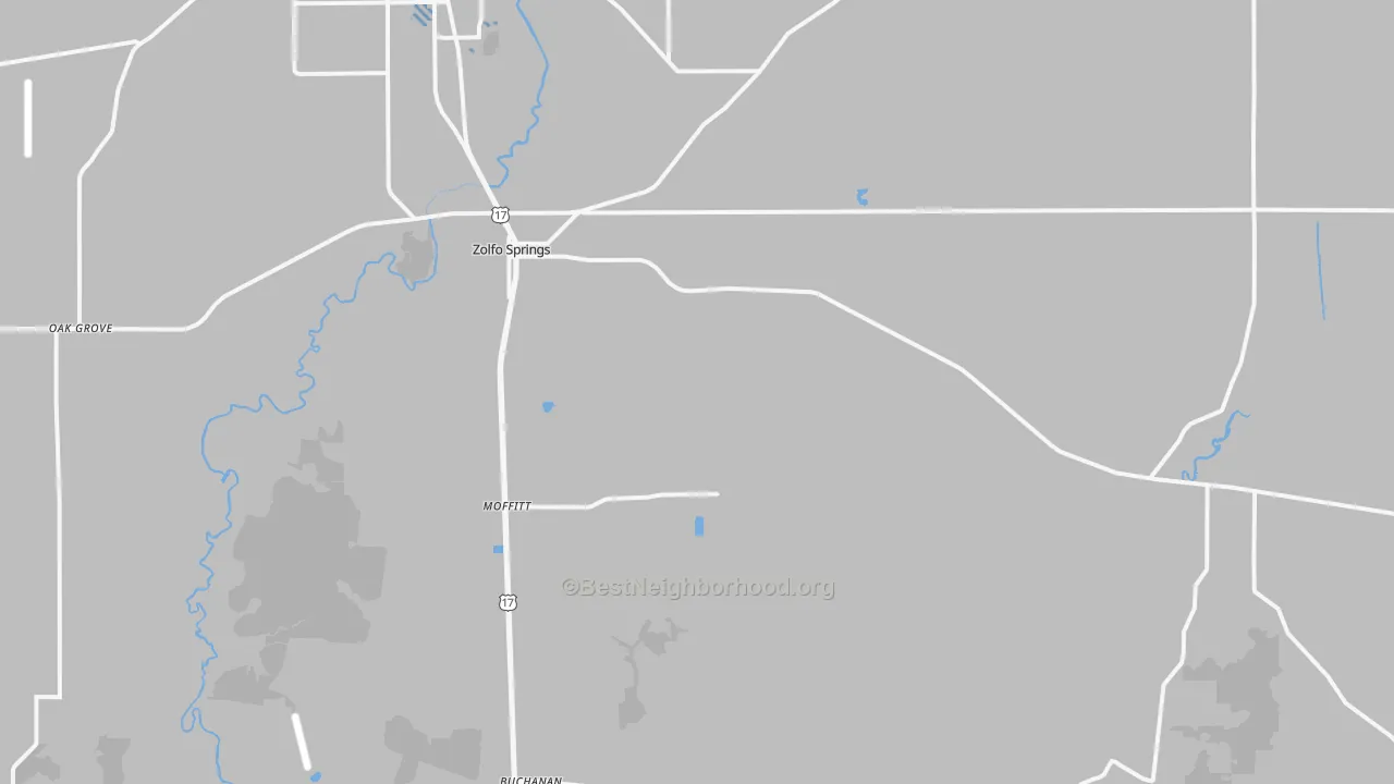 Transit Grade map of Zolfo Springs, FL