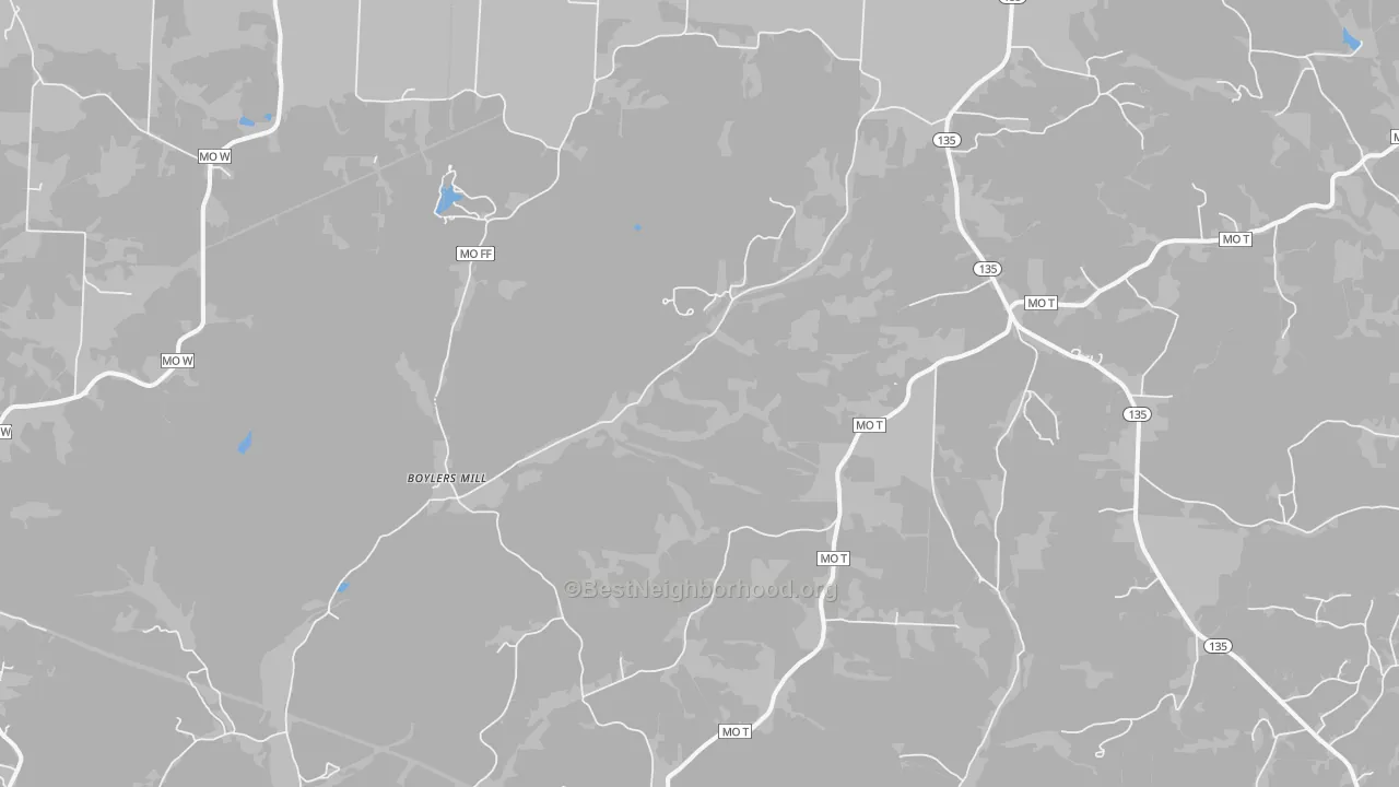 Transit Grade map of Zora, MO