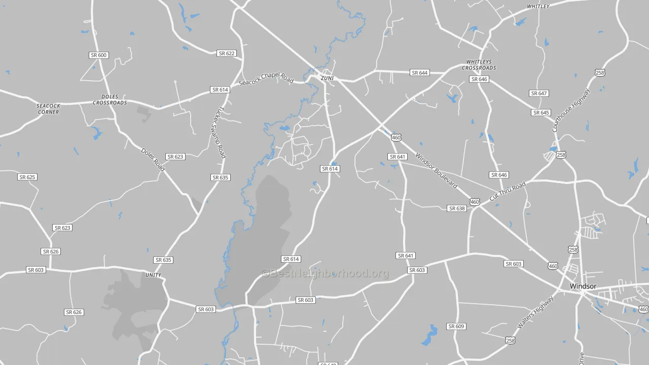 Transit Grade map of Zuni, VA