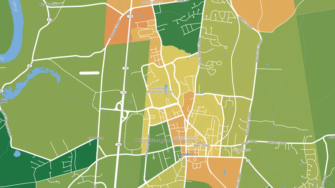 01003, MA block-group voter-turnout map