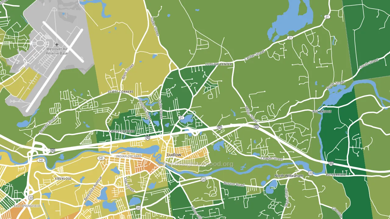 01056, MA block-group voter-turnout map