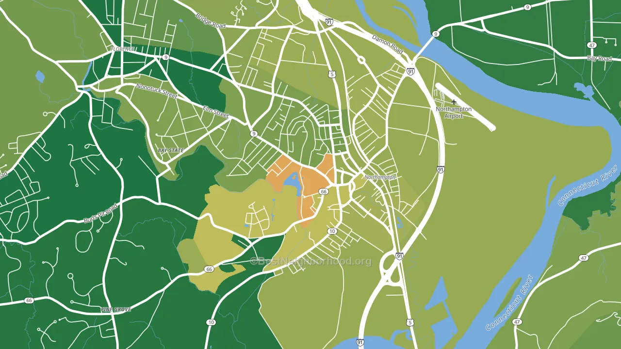 01063, MA block-group voter-turnout map