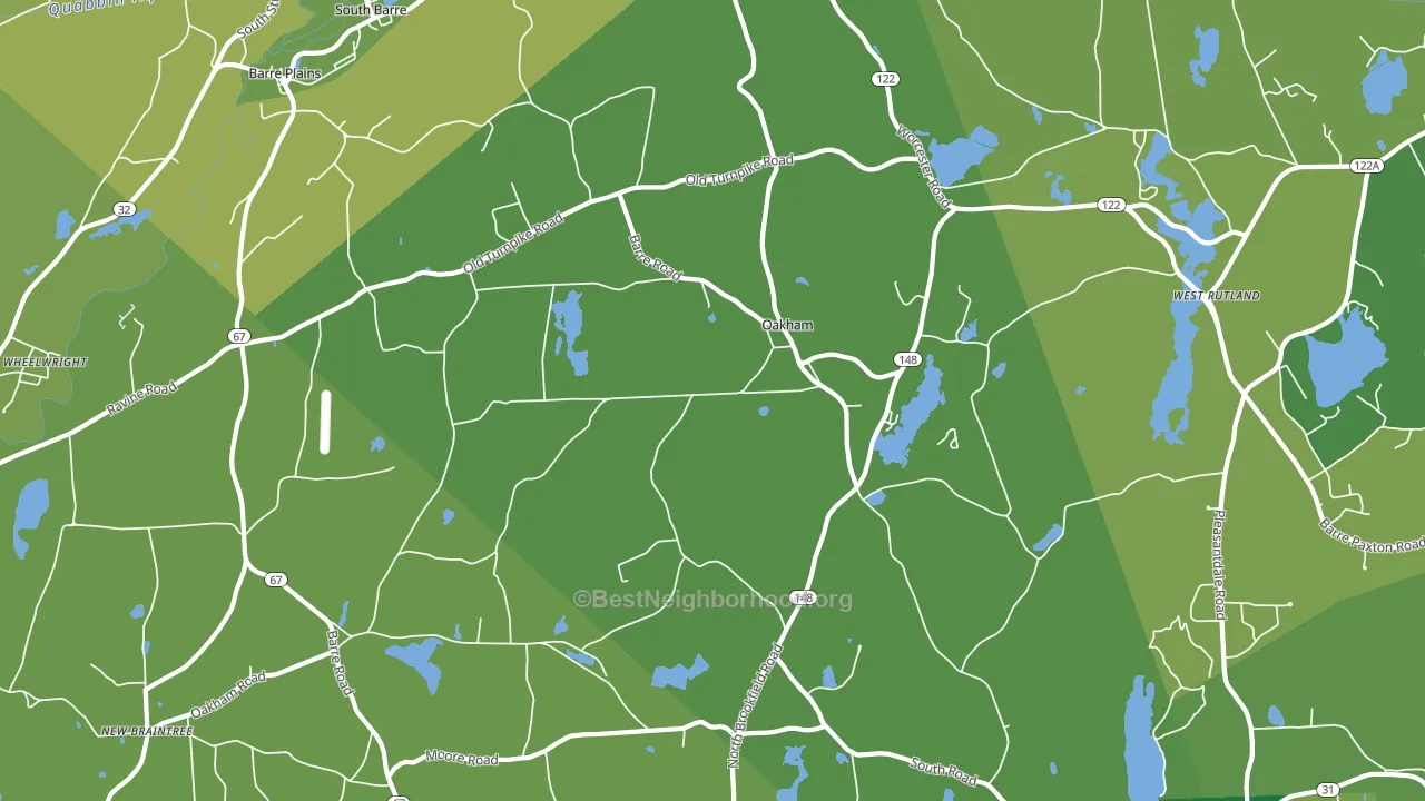 01068, MA block-group voter-turnout map