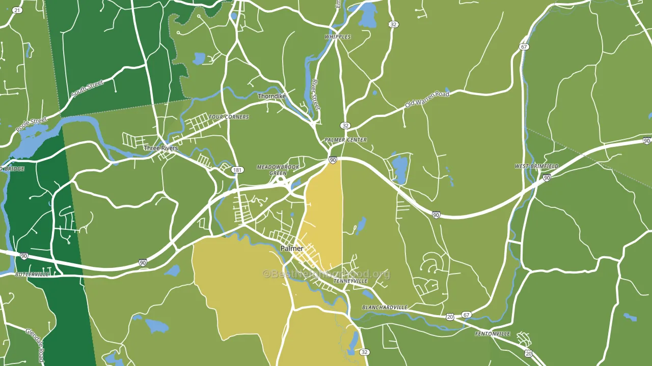 01069, MA block-group voter-turnout map