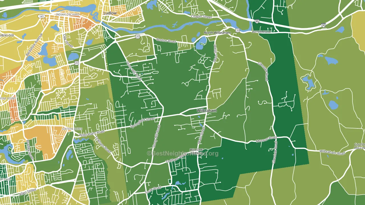 01095, MA block-group voter-turnout map