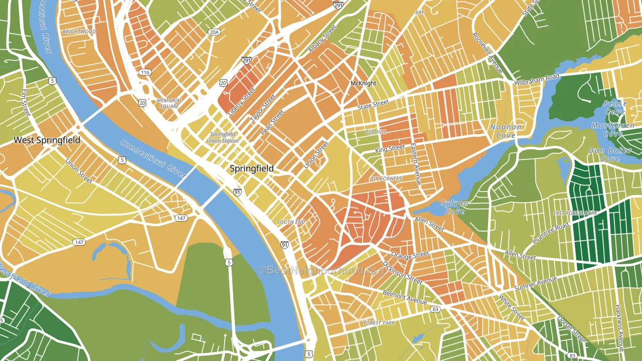 01105, MA block-group voter-turnout map