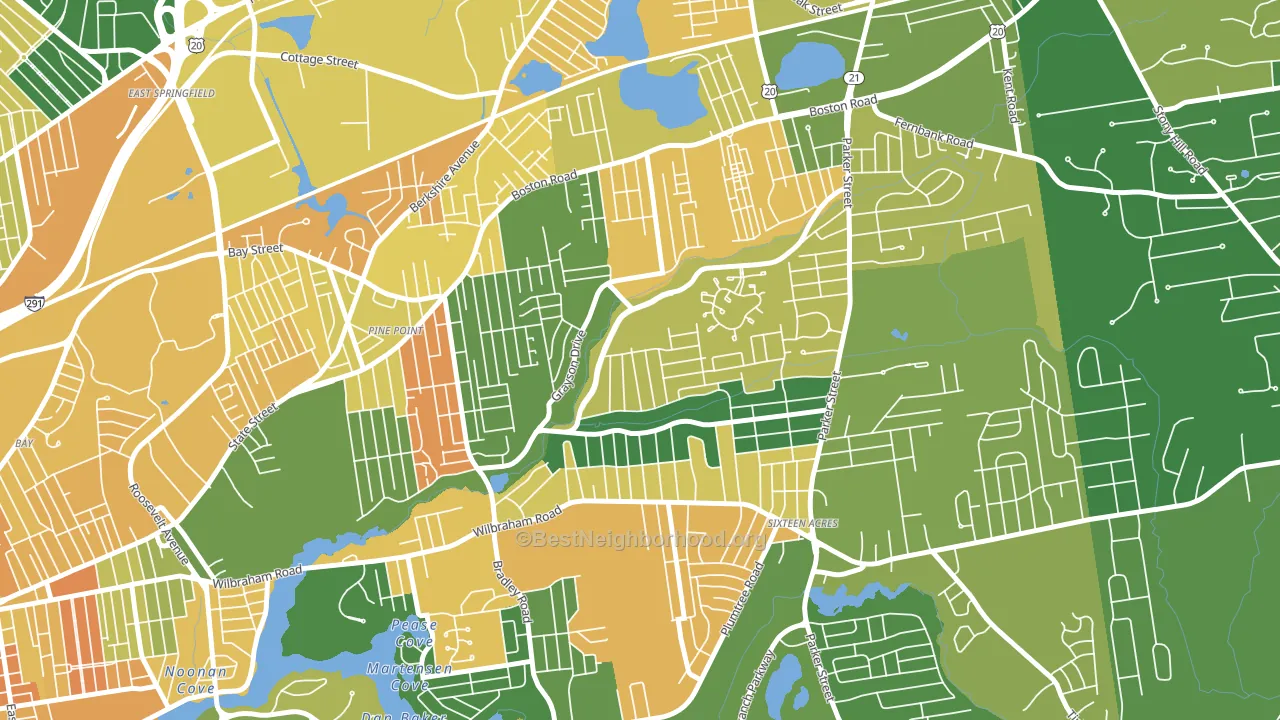 01119, MA block-group voter-turnout map