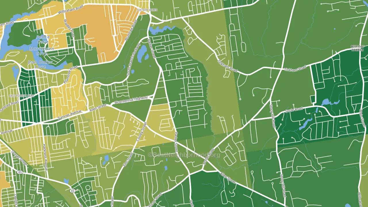 01128, MA block-group voter-turnout map