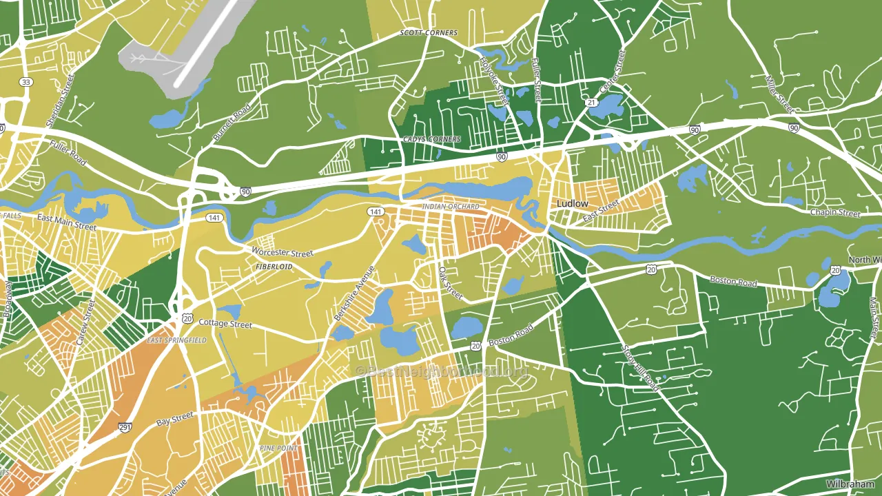 01151, MA block-group voter-turnout map