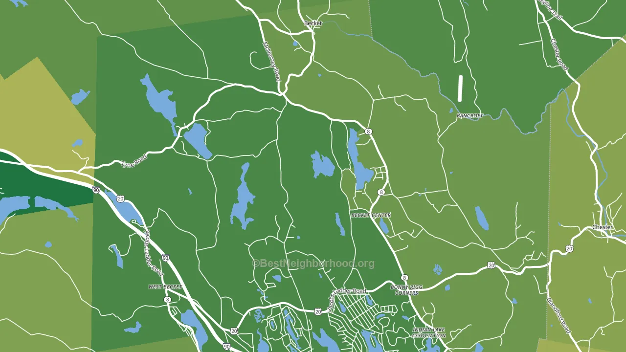 01223, MA block-group voter-turnout map