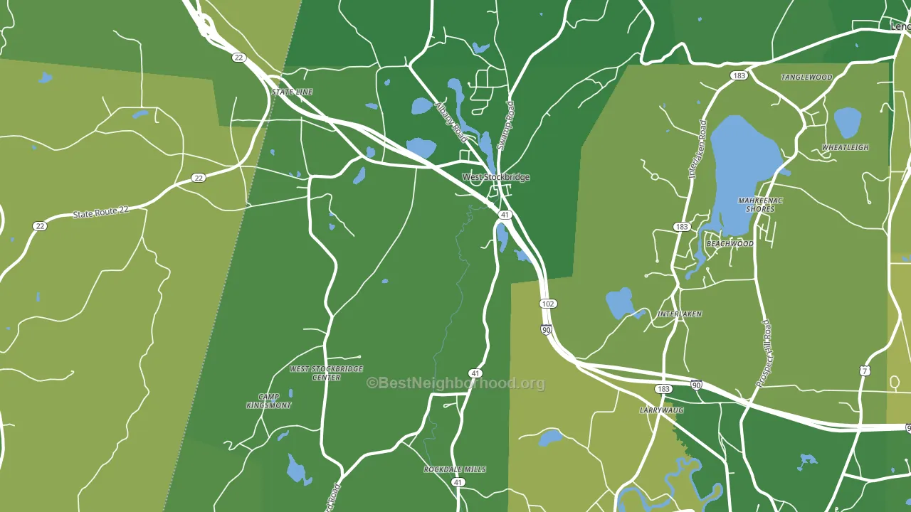 01266, MA block-group voter-turnout map