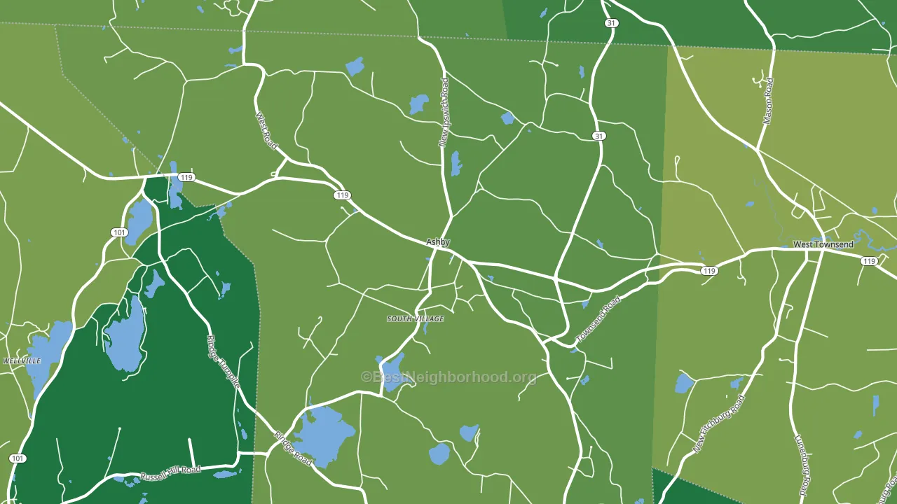 01431, MA block-group voter-turnout map