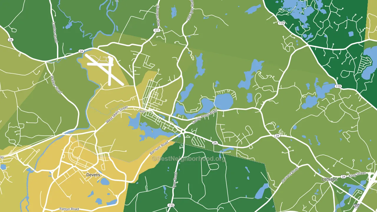 01432, MA block-group voter-turnout map