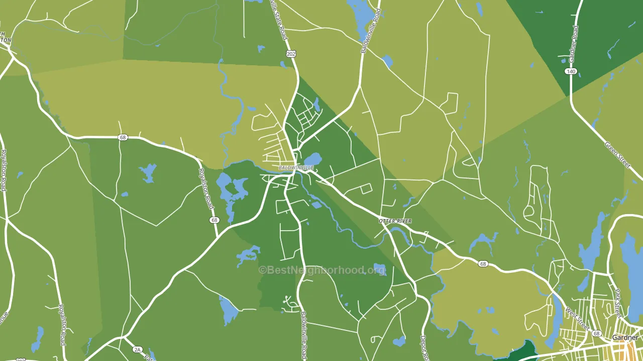 01436, MA block-group voter-turnout map
