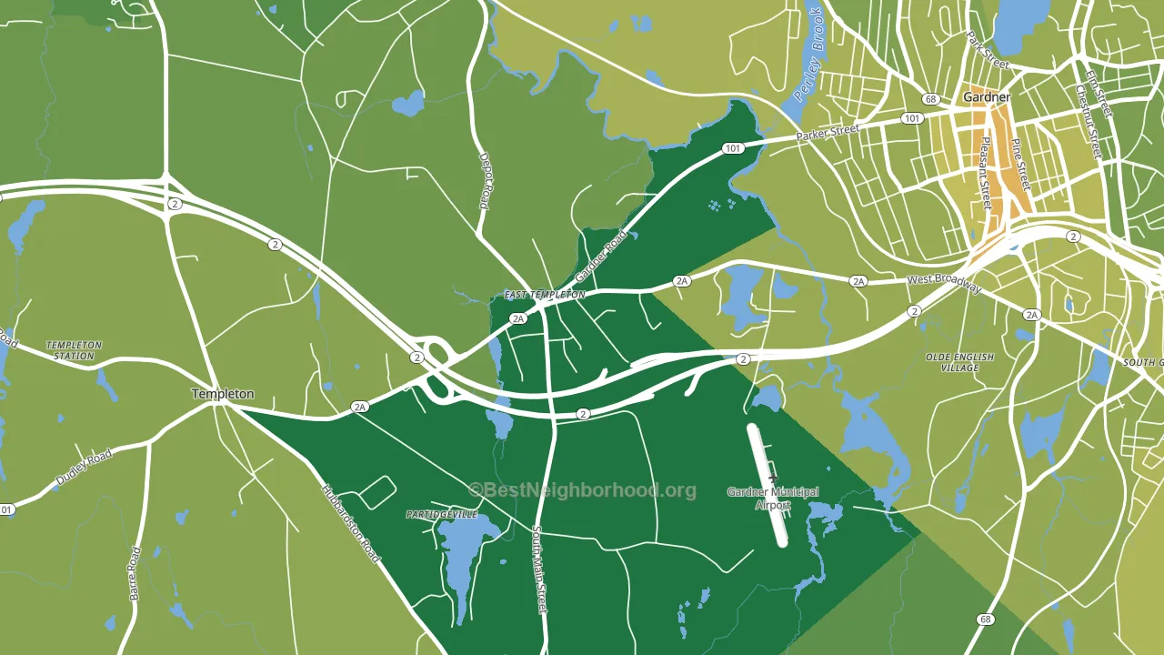 01438, MA block-group voter-turnout map