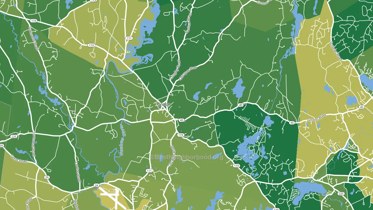01450, MA block-group voter-turnout map
