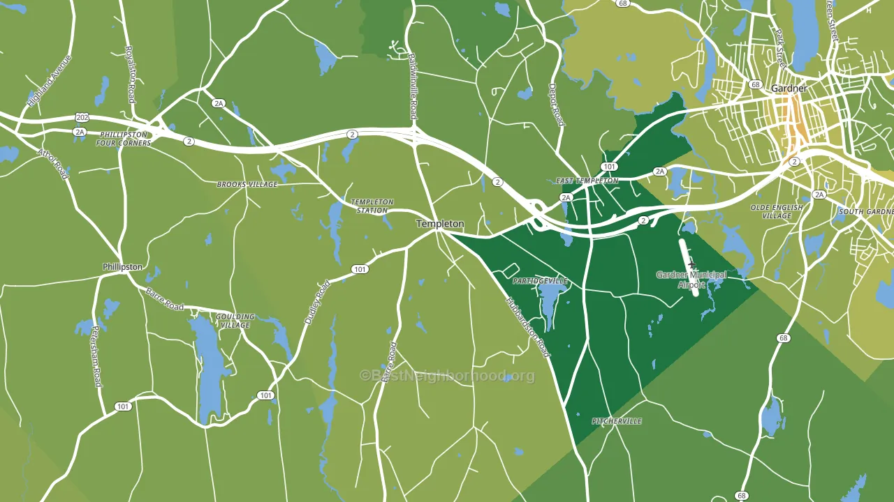 01468, MA block-group voter-turnout map
