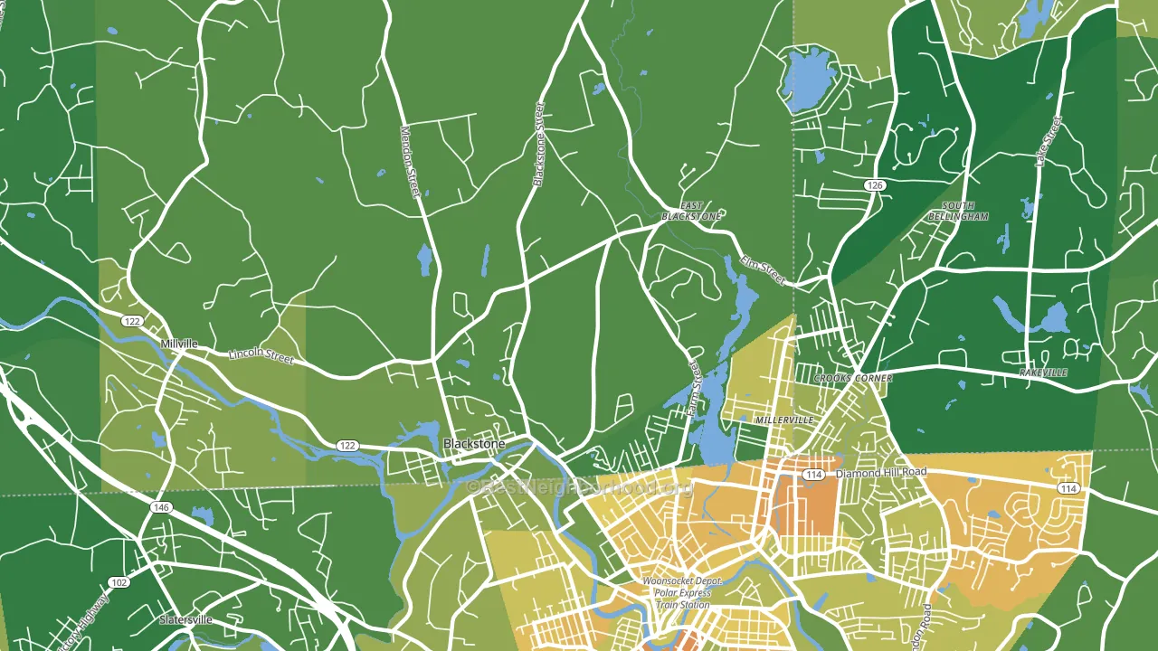 01504, MA block-group voter-turnout map