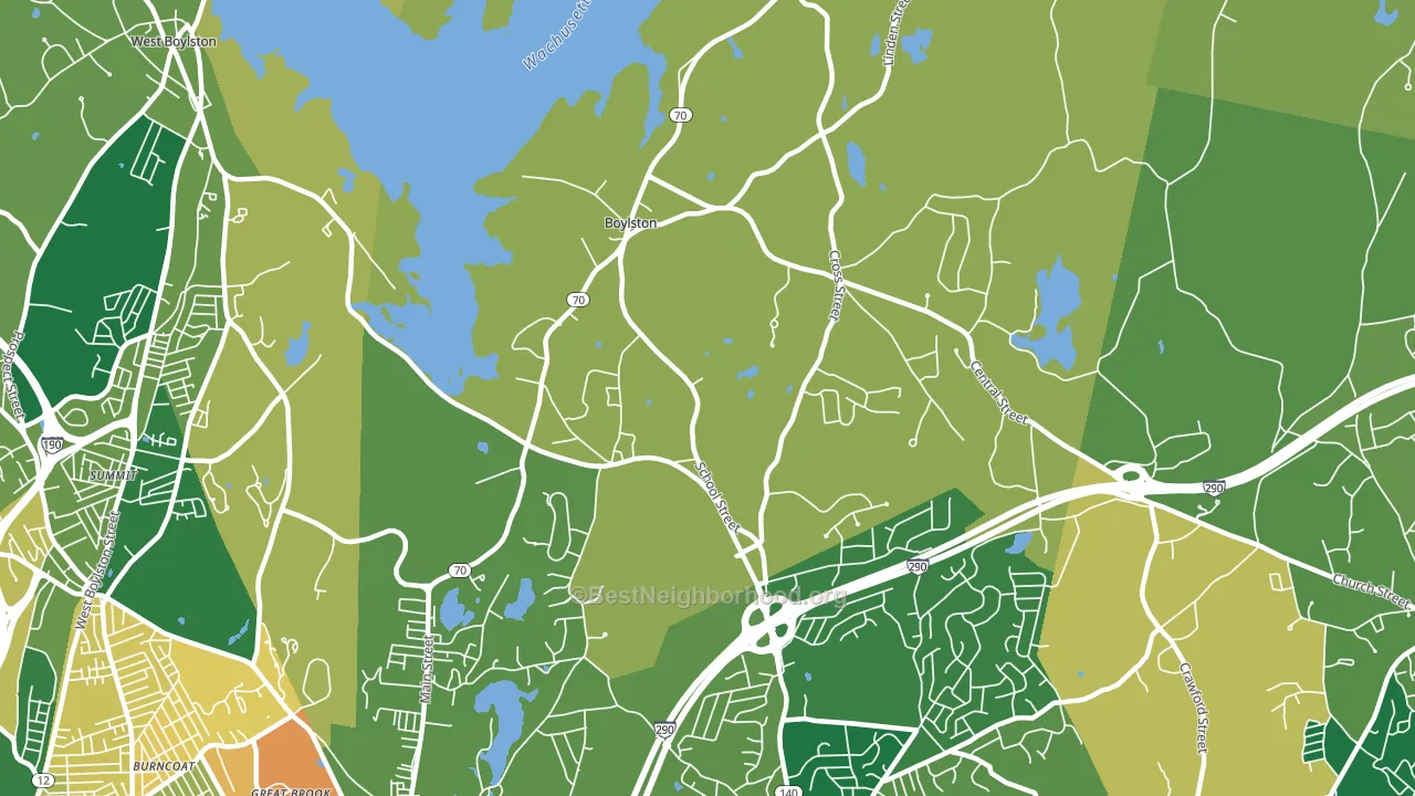 01505, MA block-group voter-turnout map