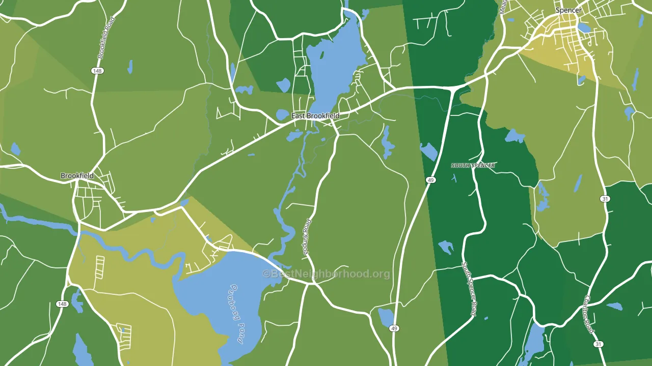 01515, MA block-group voter-turnout map