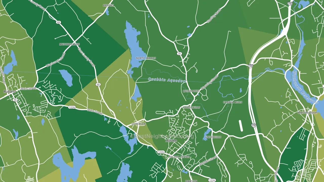 01522, MA block-group voter-turnout map