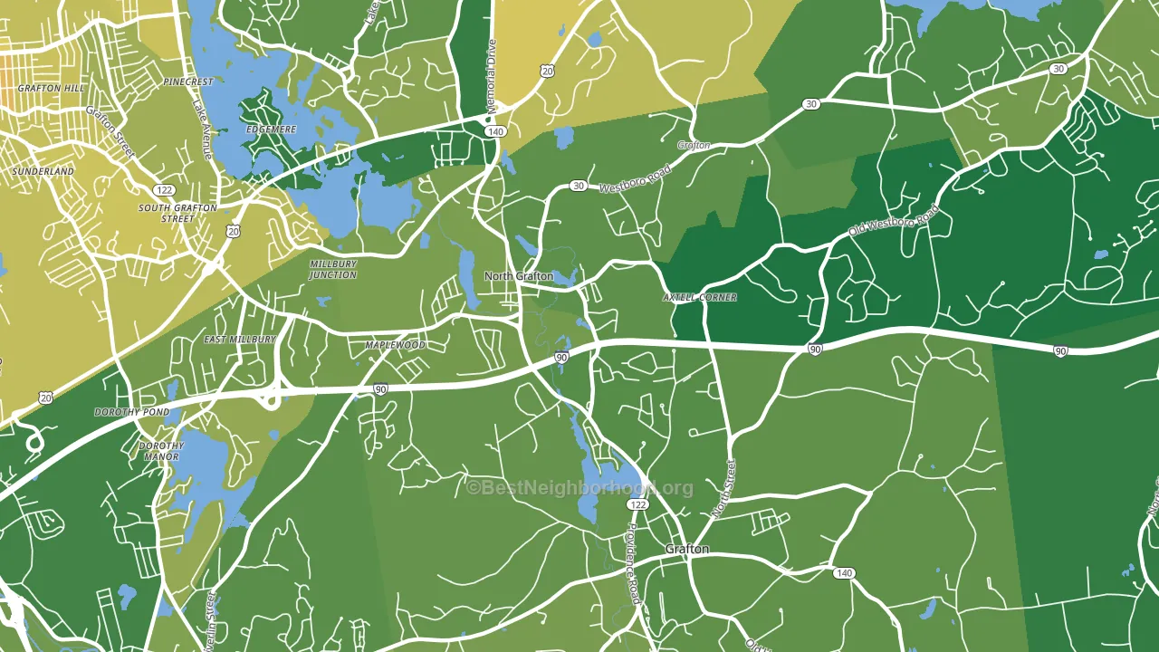 01536, MA block-group voter-turnout map
