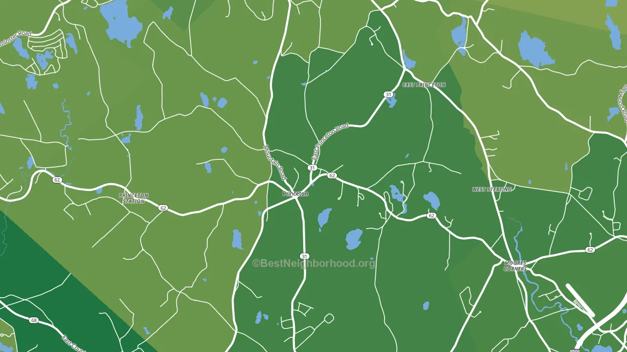 01541, MA block-group voter-turnout map
