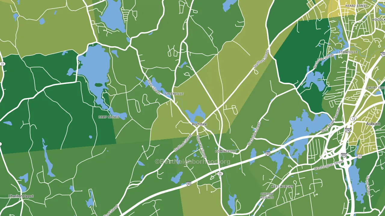 01542, MA block-group voter-turnout map