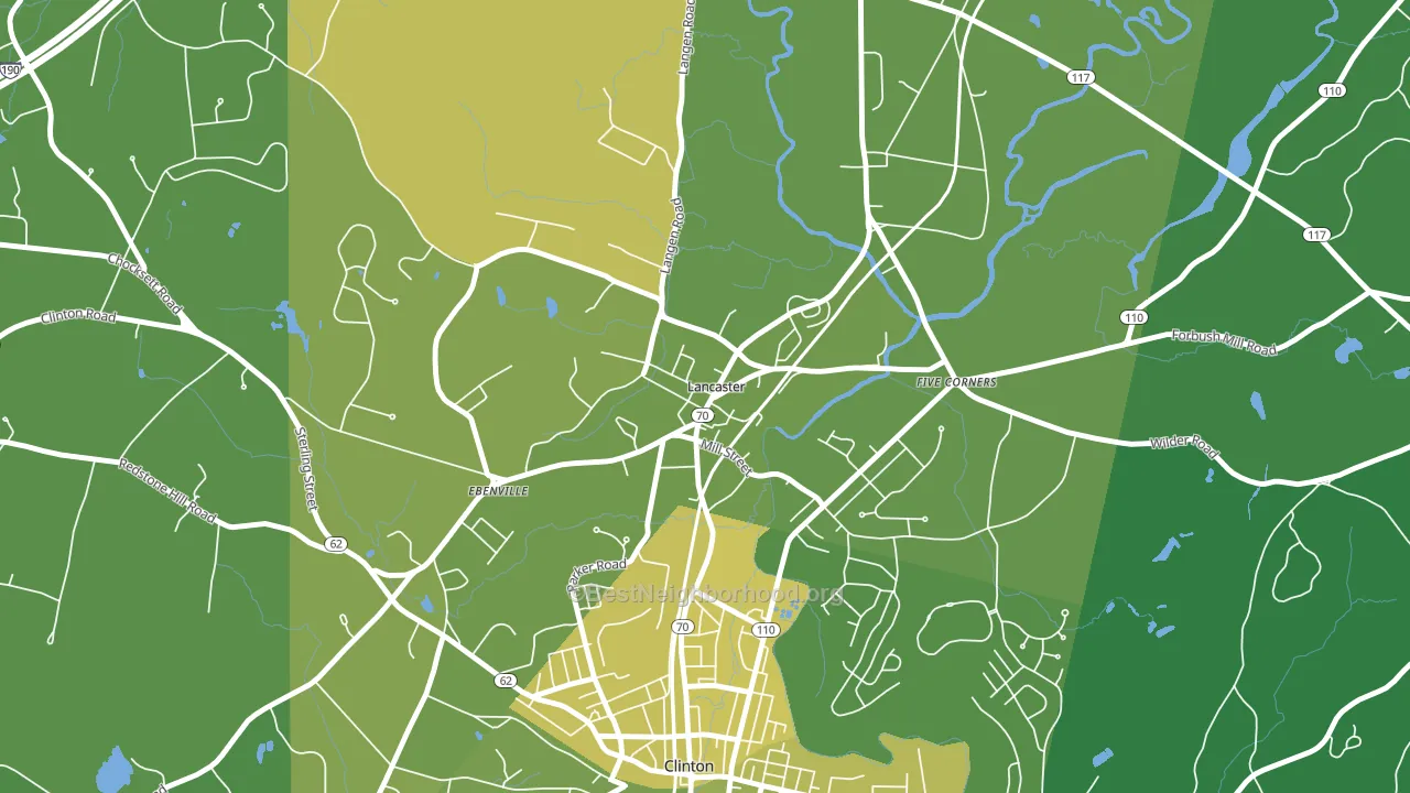 01561, MA block-group voter-turnout map
