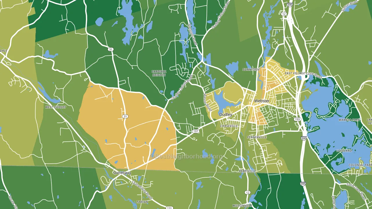 01571, MA block-group voter-turnout map