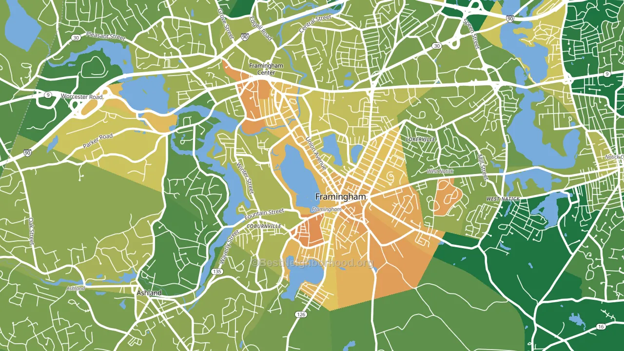 01702, MA block-group voter-turnout map