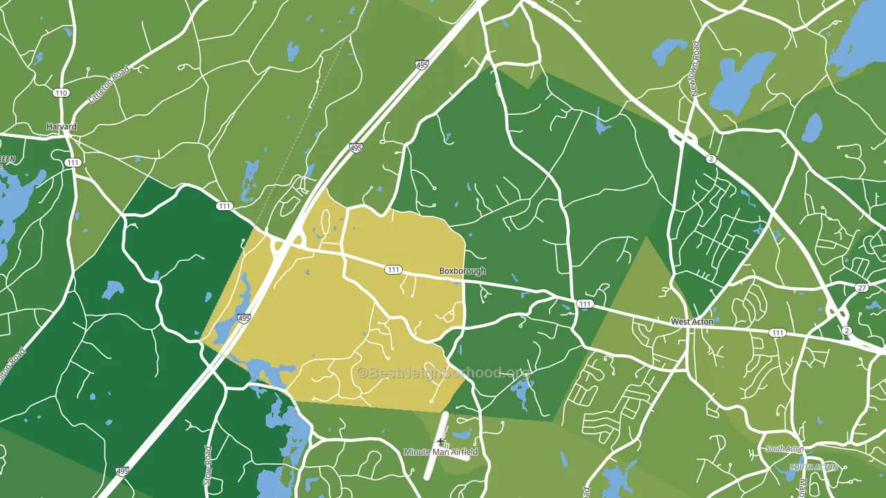01719, MA block-group voter-turnout map
