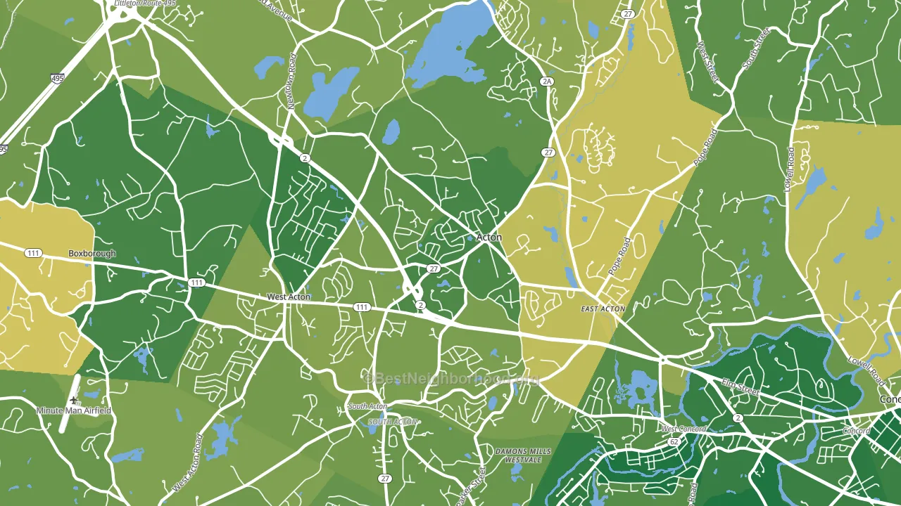 01720, MA block-group voter-turnout map