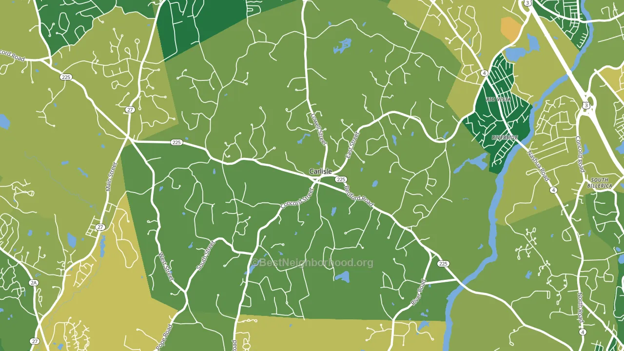 01741, MA block-group voter-turnout map