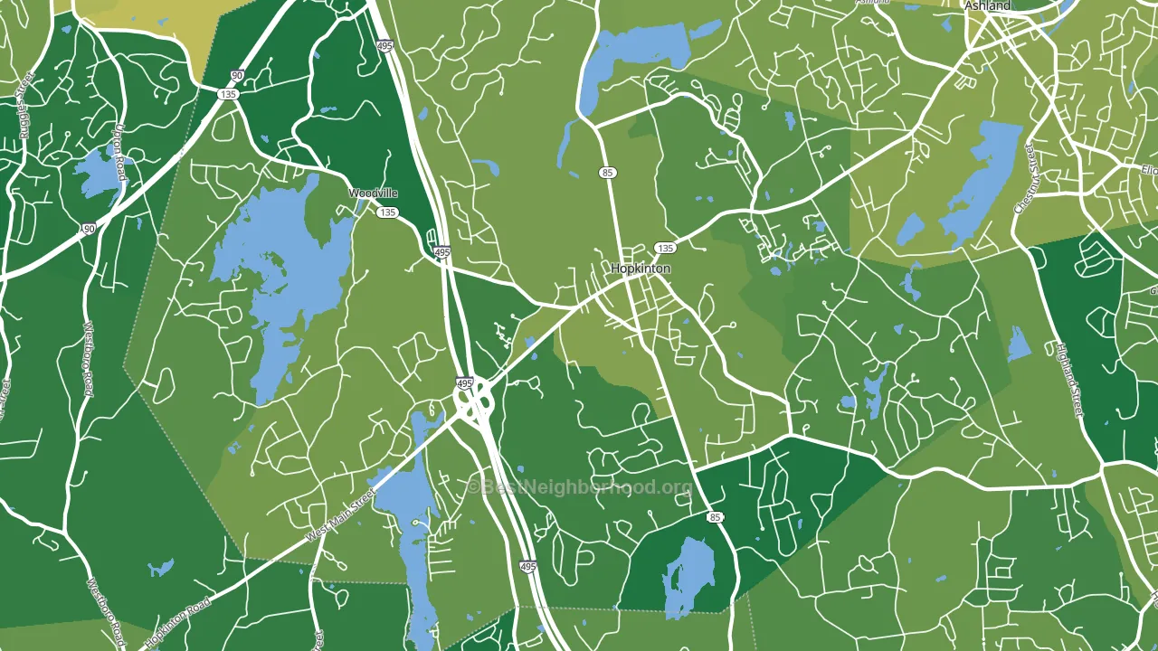 01748, MA block-group voter-turnout map