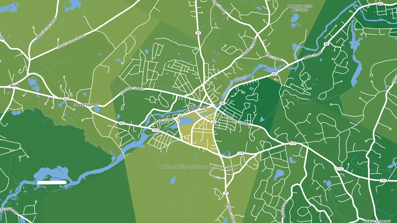 01754, MA block-group voter-turnout map
