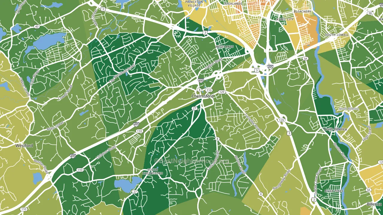 01824, MA block-group voter-turnout map