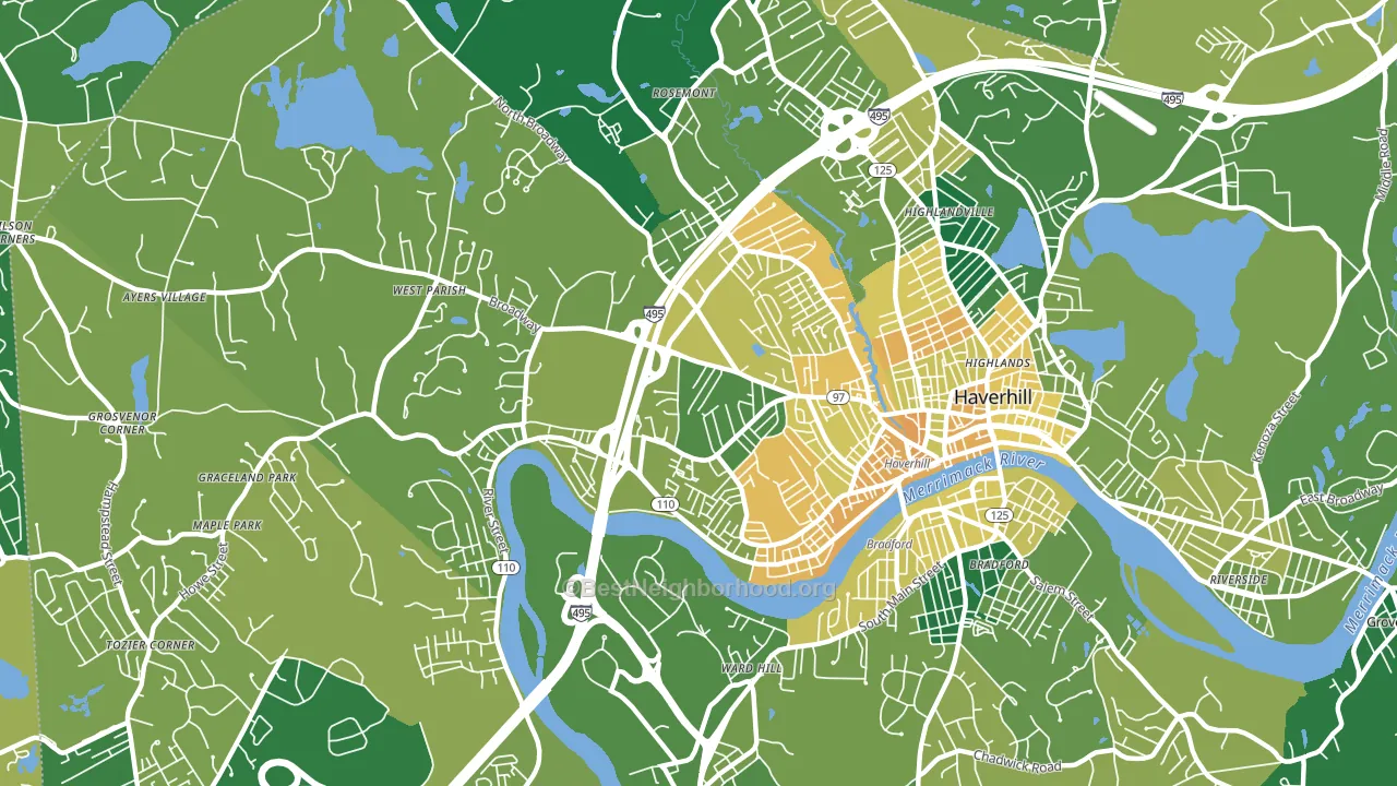 01832, MA block-group voter-turnout map