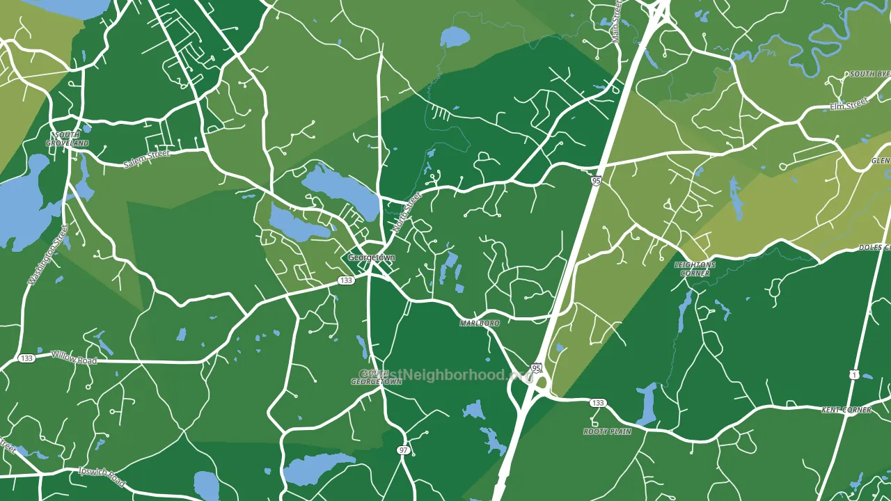 01833, MA block-group voter-turnout map