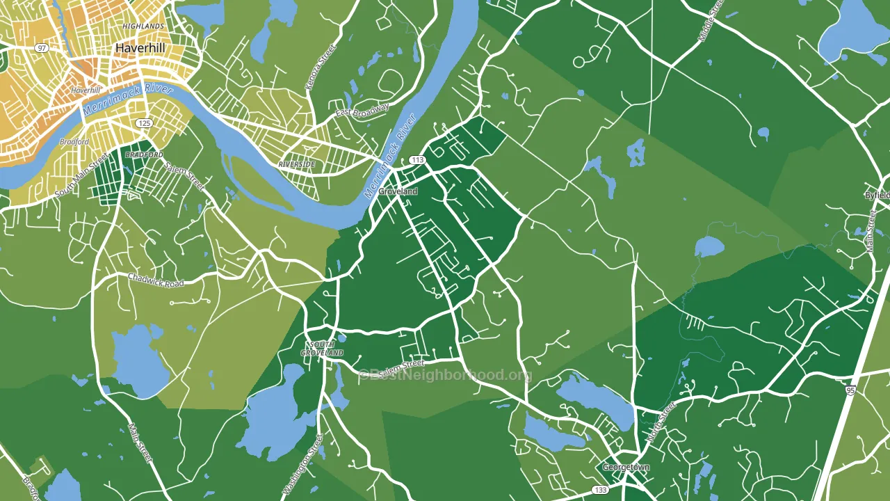 01834, MA block-group voter-turnout map