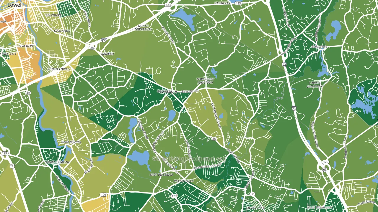 01876, MA block-group voter-turnout map