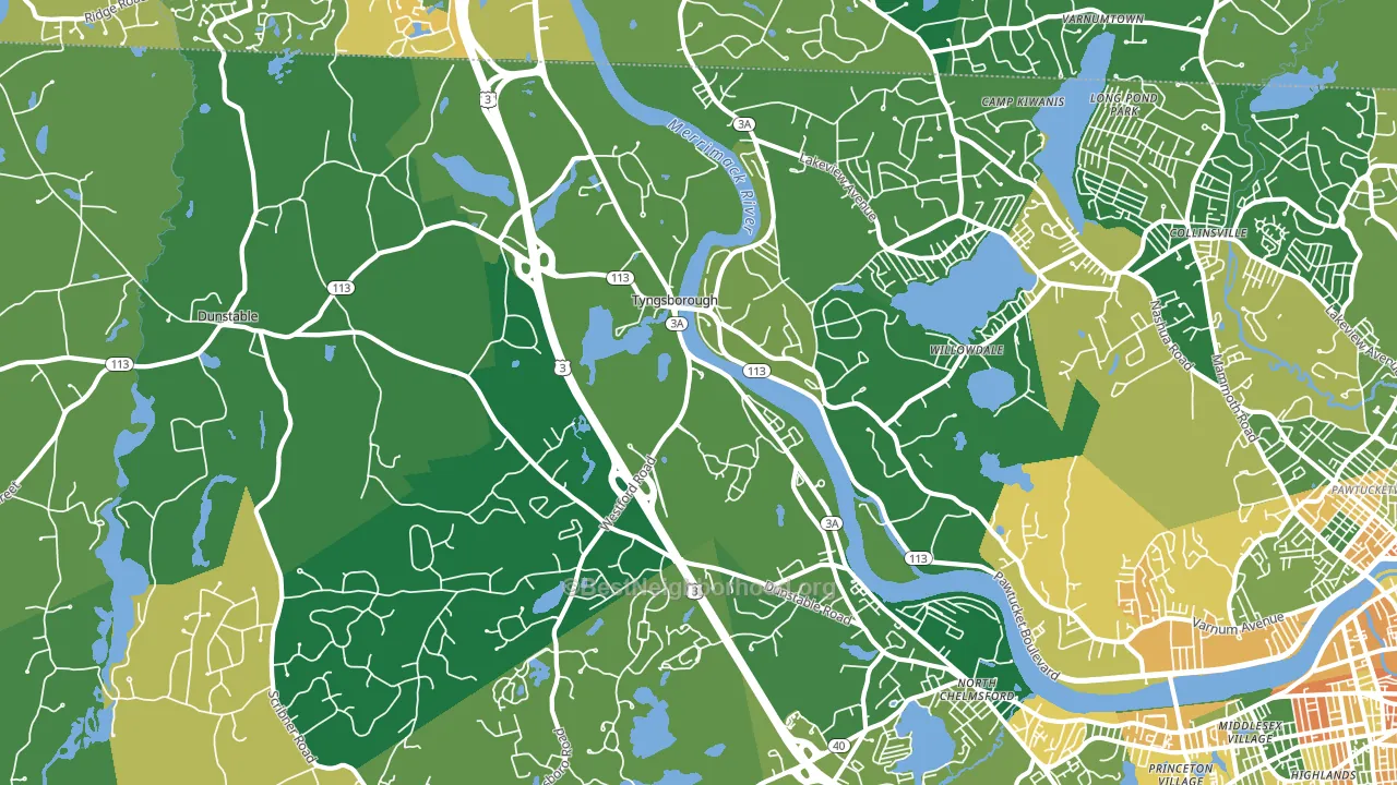 01879, MA block-group voter-turnout map