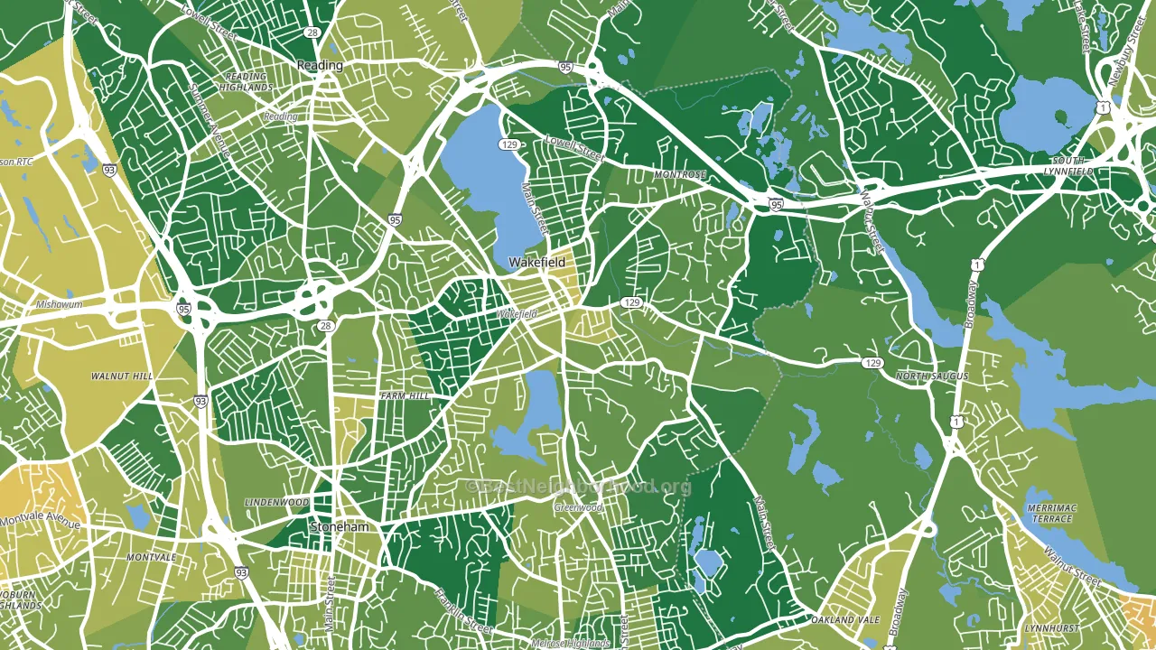 01880, MA block-group voter-turnout map