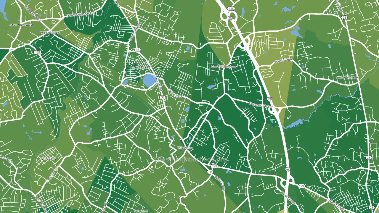 01887, MA block-group voter-turnout map