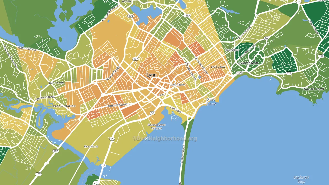 01901, MA block-group voter-turnout map