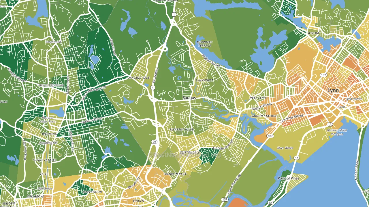 01906, MA block-group voter-turnout map