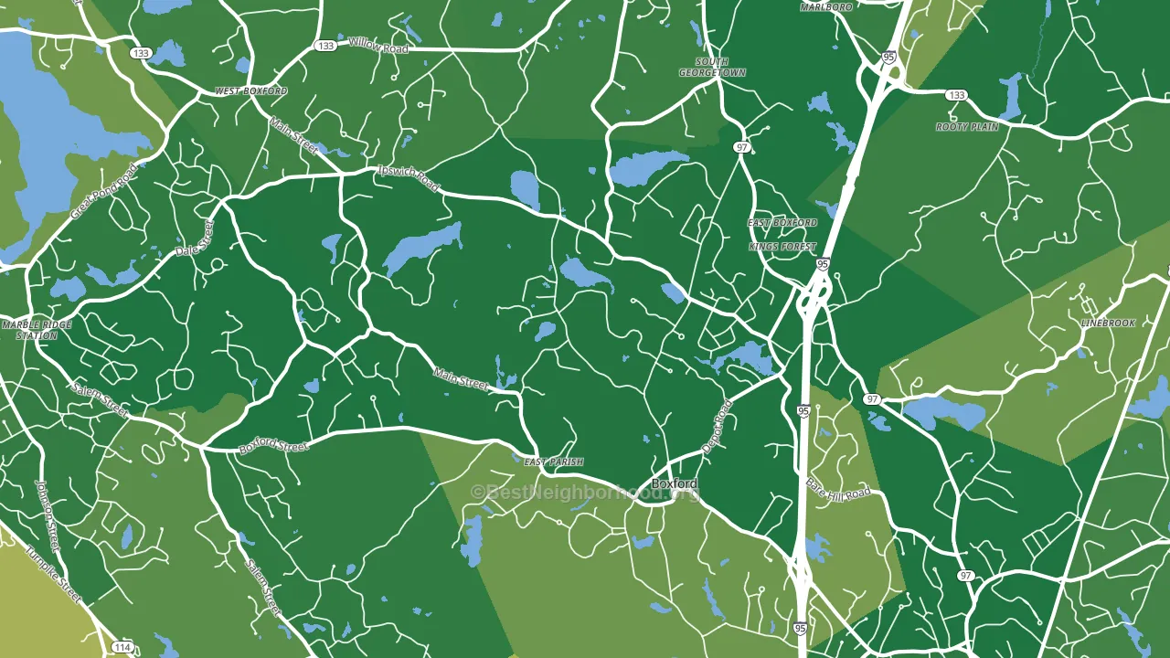 01921, MA block-group voter-turnout map