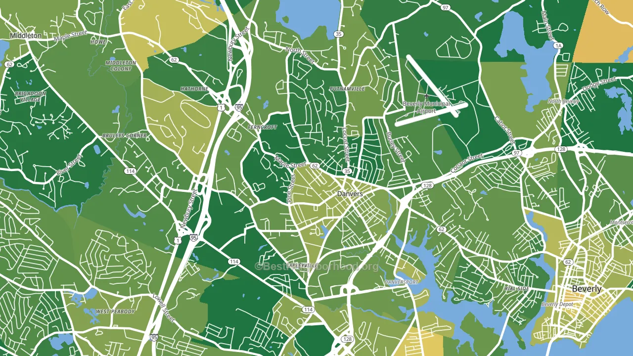 01923, MA block-group voter-turnout map