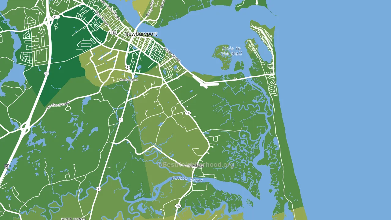 01951, MA block-group voter-turnout map